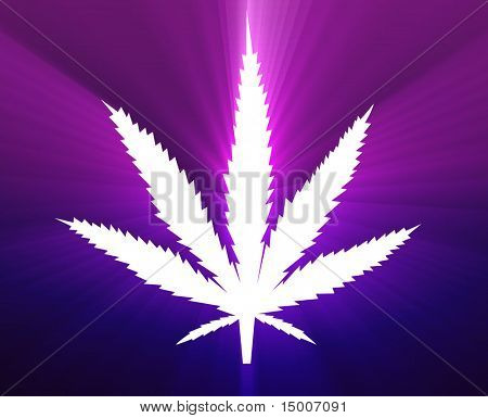 Illustration de la marijuana cannabis feuille, symbole abstrait design
