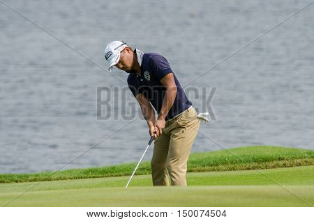 CHONBURI - DECEMBER 13 :Satoshi Kodaira of Japan player in Thailand Golf Championship 2015 at Amata Spring Country Club on December 13 2015 in Chonburi Thailand.