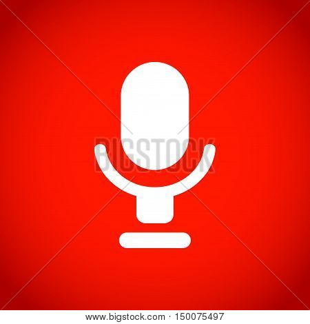 Microphone icon stock vector illustration flat design