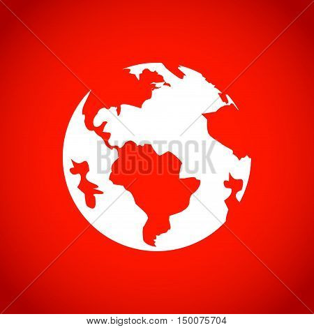 Earth icon stock vector illustration flat design