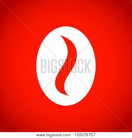 Coffee beans icon  stock vector illustration flat design