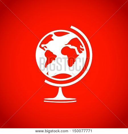 Earth globe icon stock vector illustration flat design