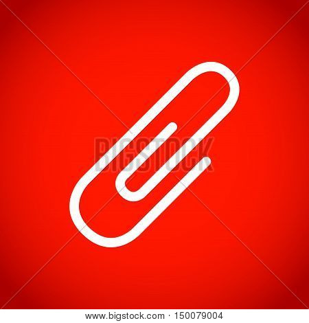 paper clip icon stock vector illustration flat design