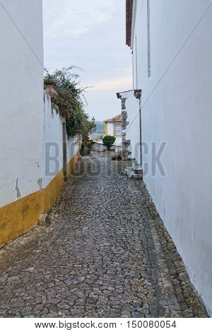 Obidos Portugal. 30 September 2016. view of Obidos Obidos is an ancient medieval Portuguese village from the 11th century still inside castle walls. Obidos Portugal. photography by Ricardo Rocha.