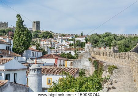 Obidos Portugal. 30 September 2016. view of Obidos Obidos is an ancient medieval Portuguese village from the 11th century still inside castle walls. Obidos Portugal. photography by Ricardo Rocha.