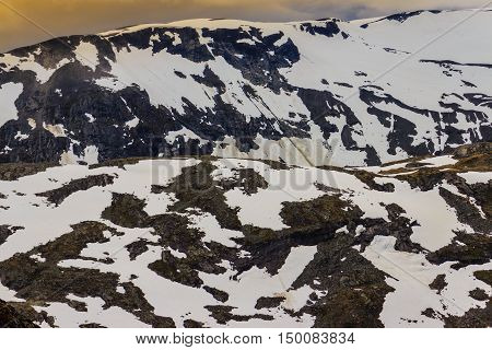 View On Mountains From Dalsnibba Viewpoint In Norway