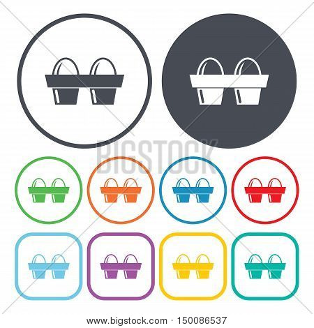 eggs icon on white background for web
