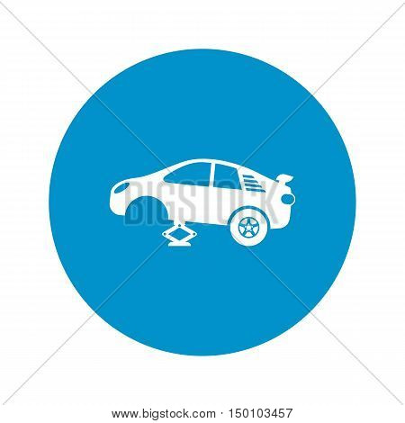 tire car jack icon on white background for web