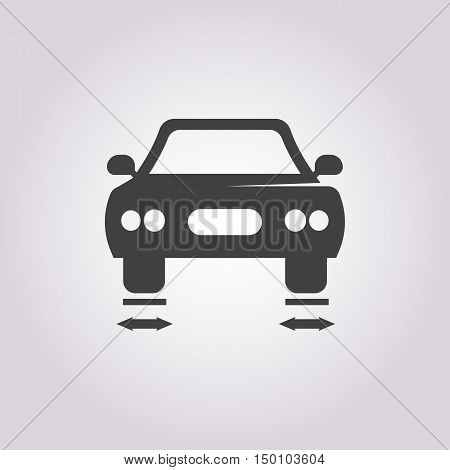 car balancing icon on white background for web