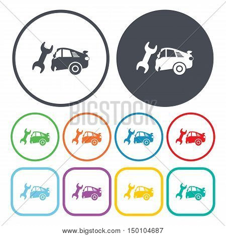 car repair icon on white background for web