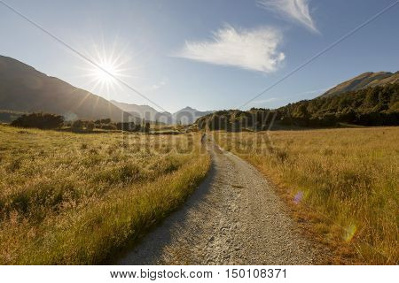 Paradise is just 20 km northwest of Glenorchy. It lies beside the Dart River offering scenic views of the Humboldt Range and Forbes Mountains with Mt Earnslaw.