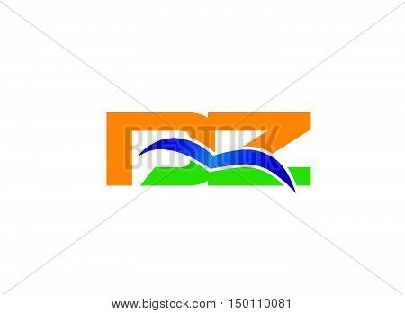 DZ company linked letter logo design vector template