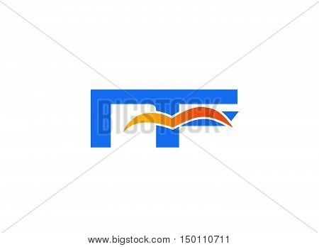 NF Logo. Vector Graphic Branding Letter Element