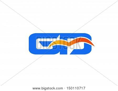 GD letter logo design vector illustration template