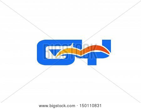 GY letter logo. GY letter logo design vector template