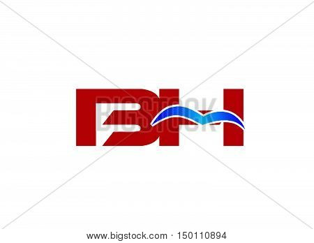 B and H logo vector design vector template