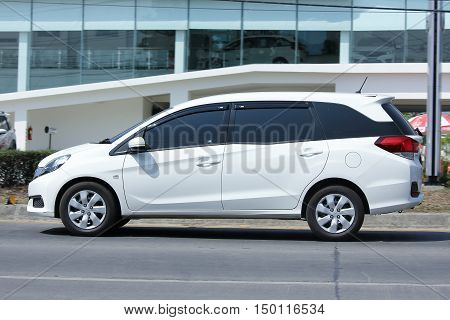 CHIANGMAI, THAILAND -FEBRUARY 29 2016: Private Honda Mobilio van. Photo at road no.121 about 8 km from downtown Chiangmai, thailand.