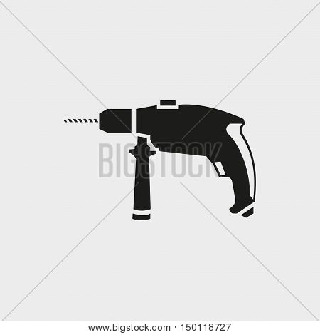 drill icon stock vector illustration flat design