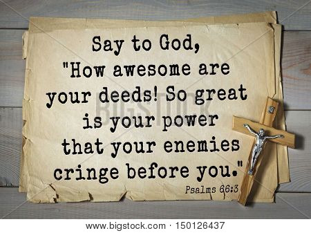 TOP-1000.  Bible verses from Psalms. Say to God, 
