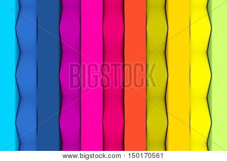 wave line abstract colorful background 3d illustration