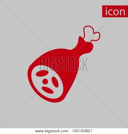 meat icon stock vector illustration flat design
