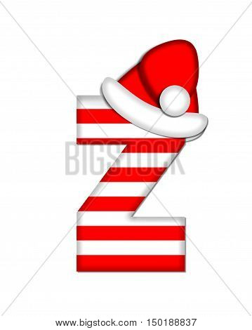 Alphabet Christmas Candy Cane Z