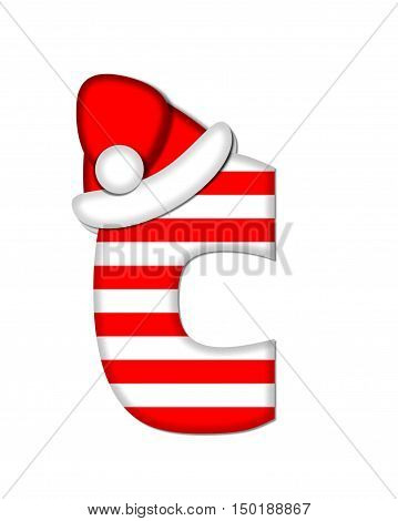 Alphabet Christmas Candy Cane C