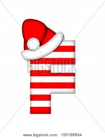 Alphabet Christmas Candy Cane F