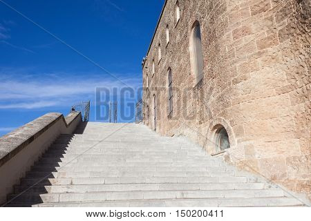Church of the Sacred Heart of Jesus on Tibidabo mountain in Barcelona Catalonia Spain
