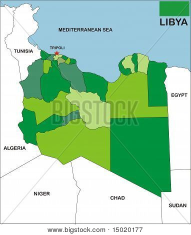 Libyen kort