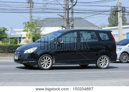 CHIANGMAI THAILAND -FEBRUARY 29 2016: Private Car. Proton exora. Photo at road no.1001 about 8 km from downtown Chiangmai thailand.