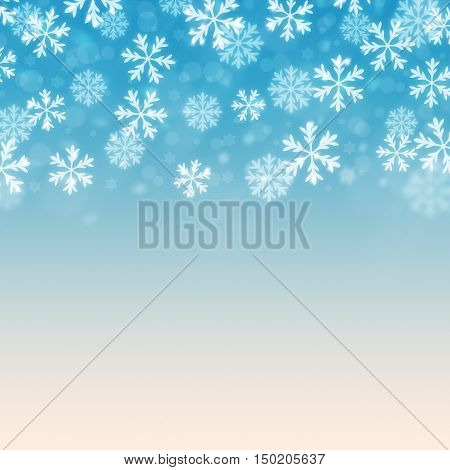 Winter season snow blizzard background illustration blue