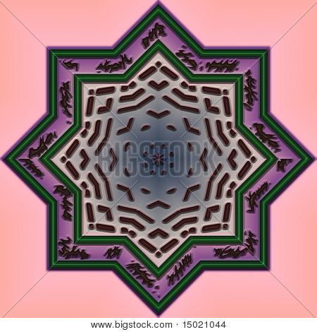 Mandala östlichen Entwurf abstrakter geometrischer Muster Clipart entwerfen