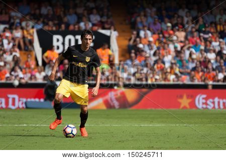 VALENCIA, SPAIN - OCTUBER 2nd: Savic during Spanish soccer league match between Valencia CF and Atletico de Madrid at Mestalla Stadium on Octuber 2, 2016 in Valencia, Spain