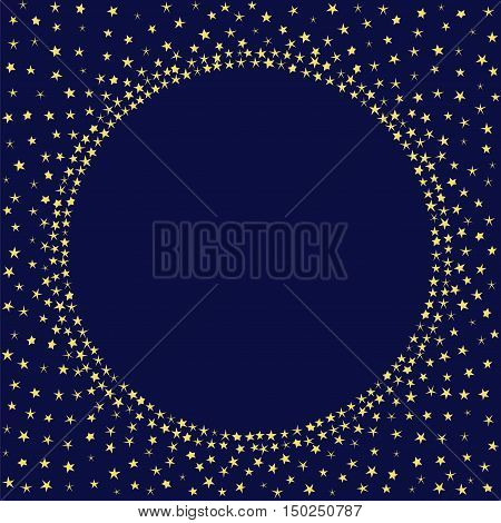 Night stars sky decoration vector card. Stars frame template.