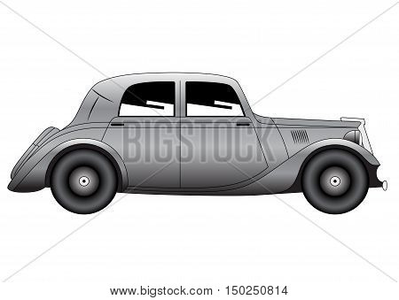 Illustration of the coupe - vintage model of car