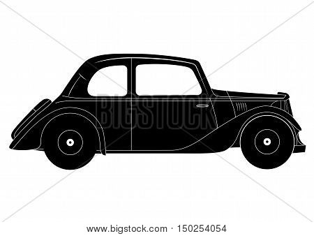 Illustration of the coupe - vintage model of car
