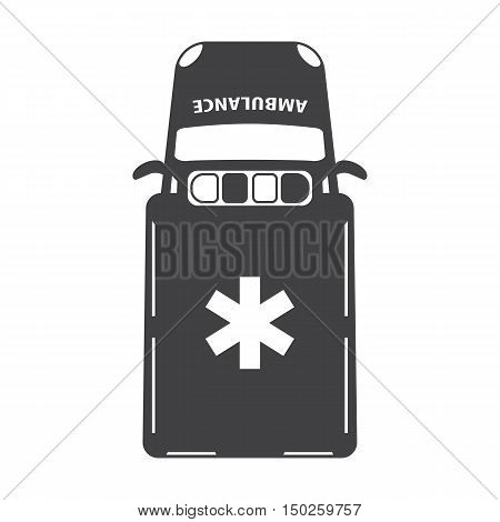 Ambulance black simple icons set for web design