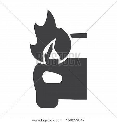 car crash black simple icons set for web design