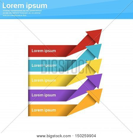 Graphic Set Finance Arrows Infographic Icon Business Concept Flat Vector Illustration