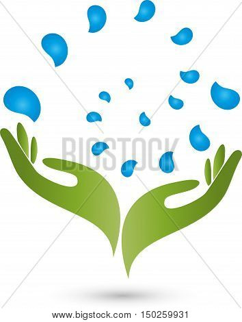Two hands, Many drops, Alternative Therapy logo