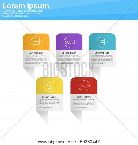 Graphic Set Finance Infographic Icon Business Concept Flat Vector Illustration