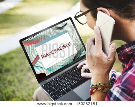 Error Halted System Disconnect Caution Concept 