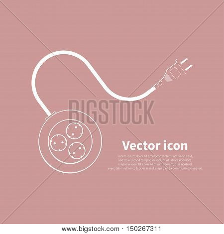 Socket outlet icon isolated on background. Vector illustration.