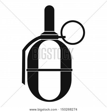 Hand paintball grenade icon in simple style on a white background vector illustration
