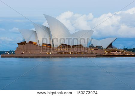 Long exposure Sydney Opera House NSW Australia Oct 05, 2016  The Sydney Opera House is a famous arts center. Over 10 millions tourists visit Sydney every year.