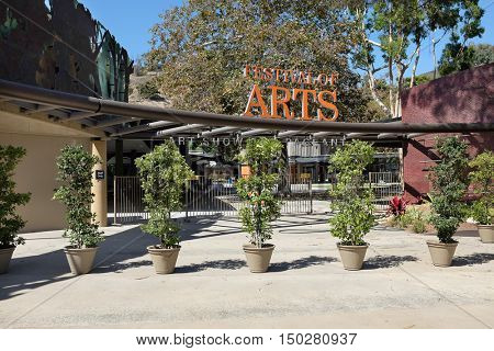 LAGUNA BEACH, CALIFORNIA - OCTOBER 3, 2016: Festival of the Arts. The venue hosts the annual Pageant of the Masters, where live performers pose in recreations of famous painting.