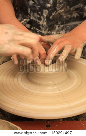 Working On Spinning Wheel