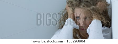 Woman Feeling The Fear