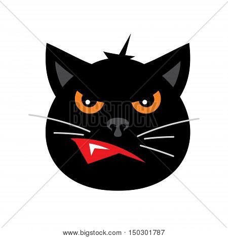 Kitten head. Isolated on a White Background